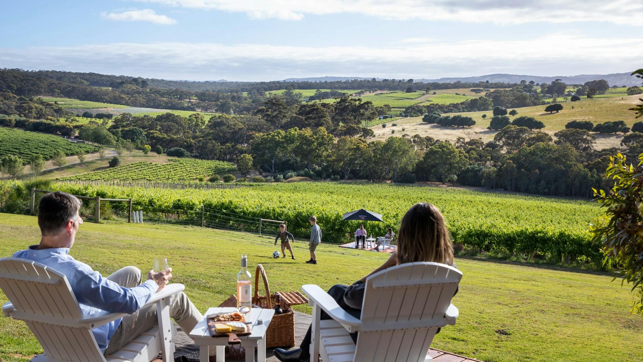 Kay Brothers Winery Deck overlooking view