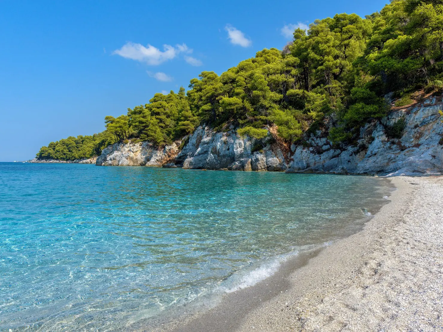 Blue ocean and white beach
