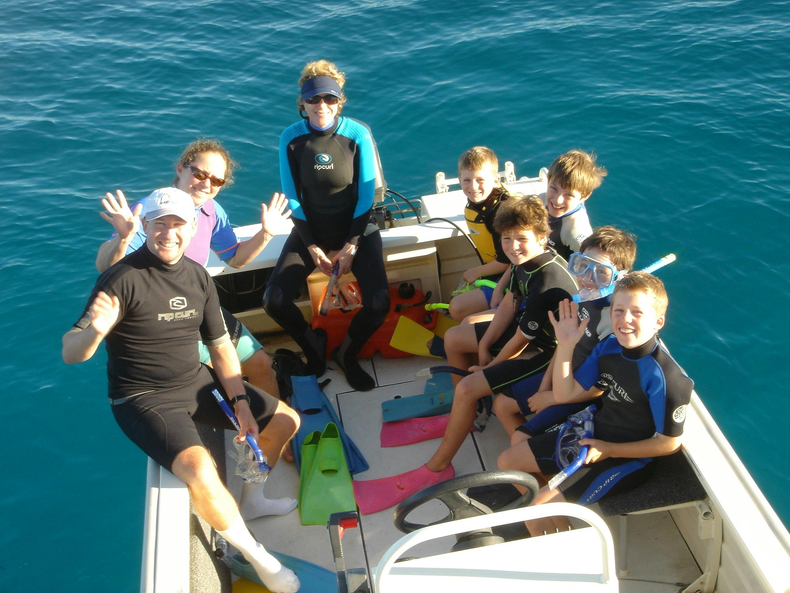 A very stable tender for trips ashore and for snorkelling