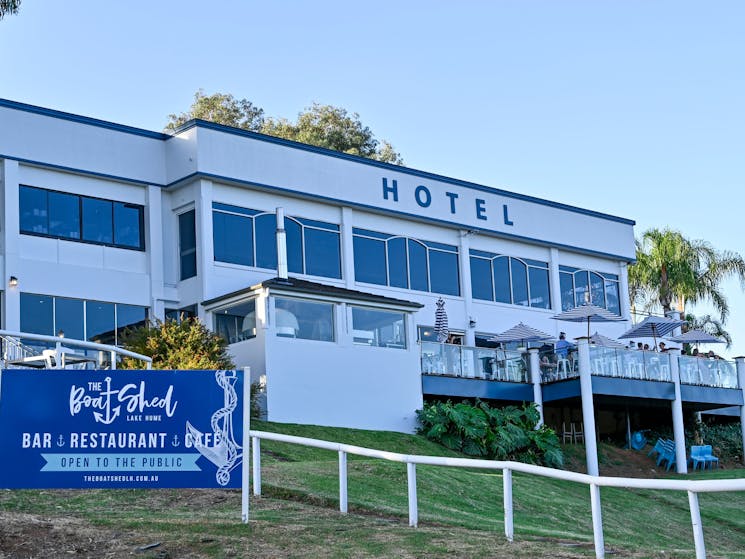 View of the venue overlooking Lake Hume