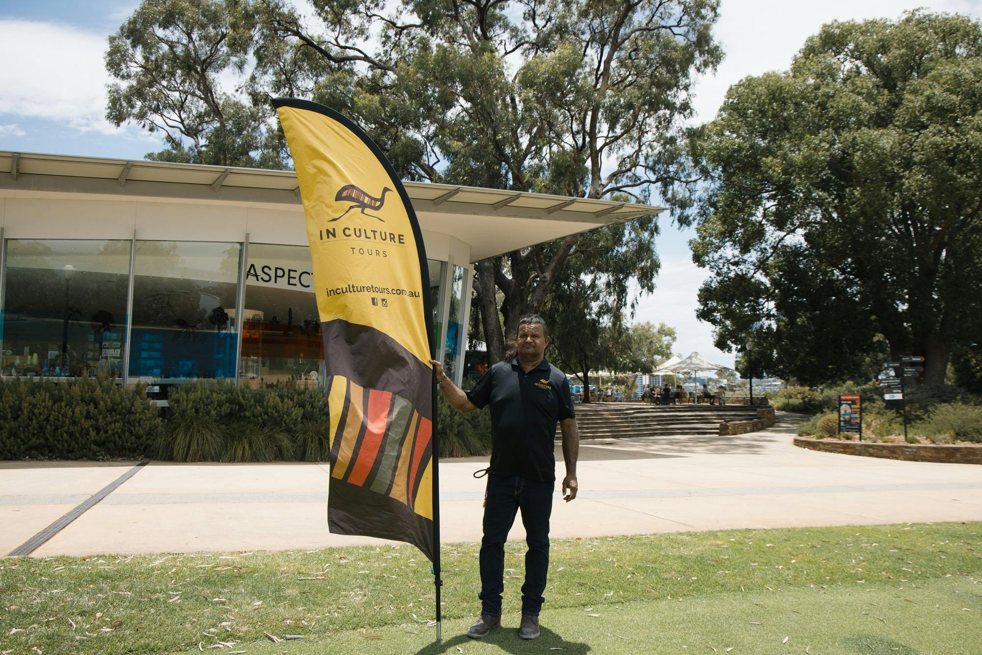 Steven Jacobs in front of the Aspects Gallery at Kings Park