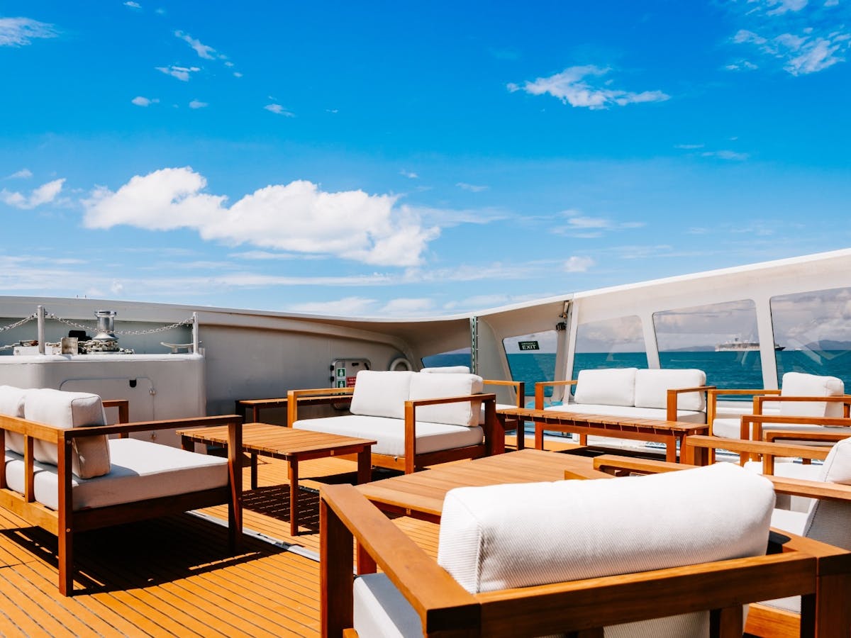 Sun Lounges On Front Deck