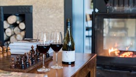 A glass or two by the fire