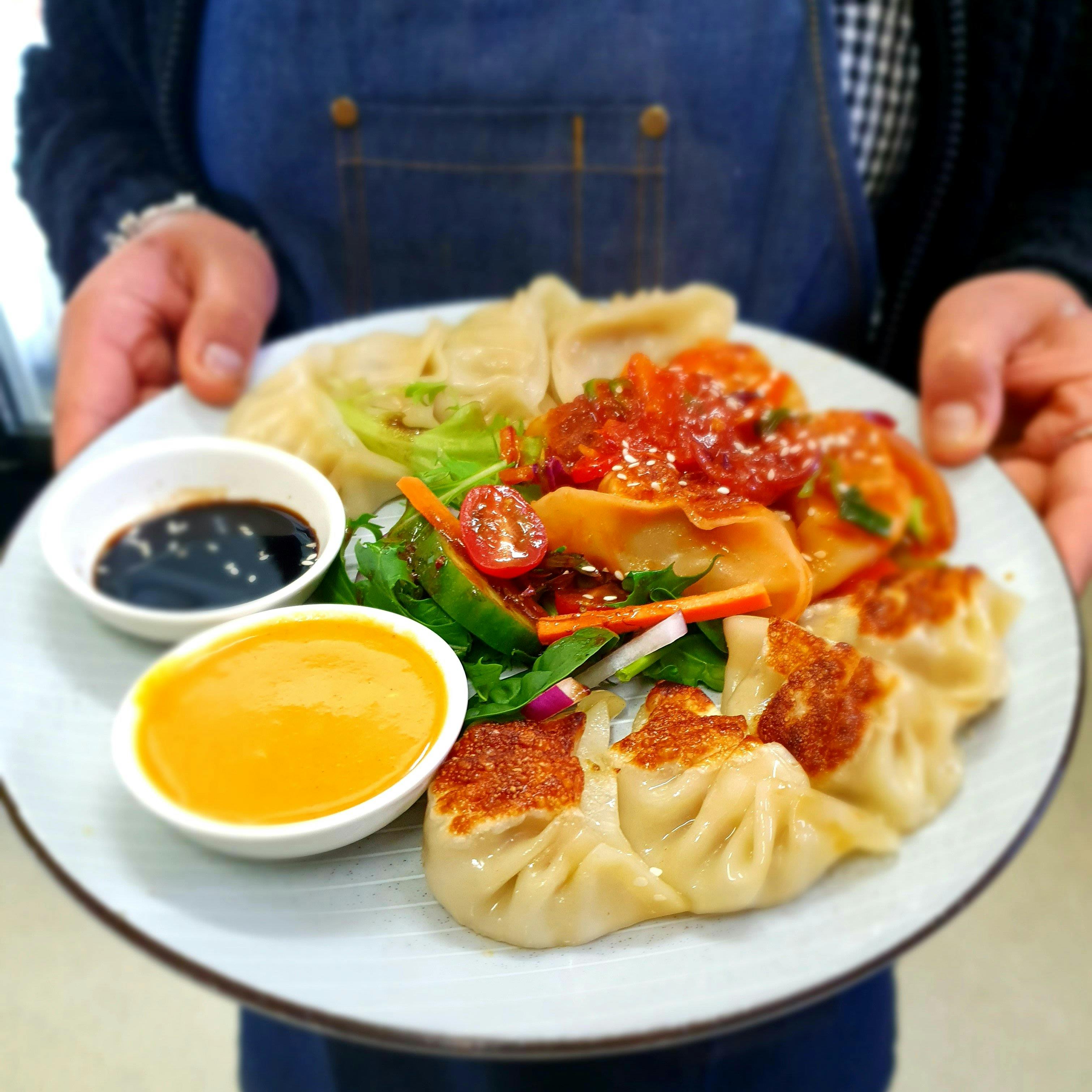 Nepalese Chicken Dumpling Platter