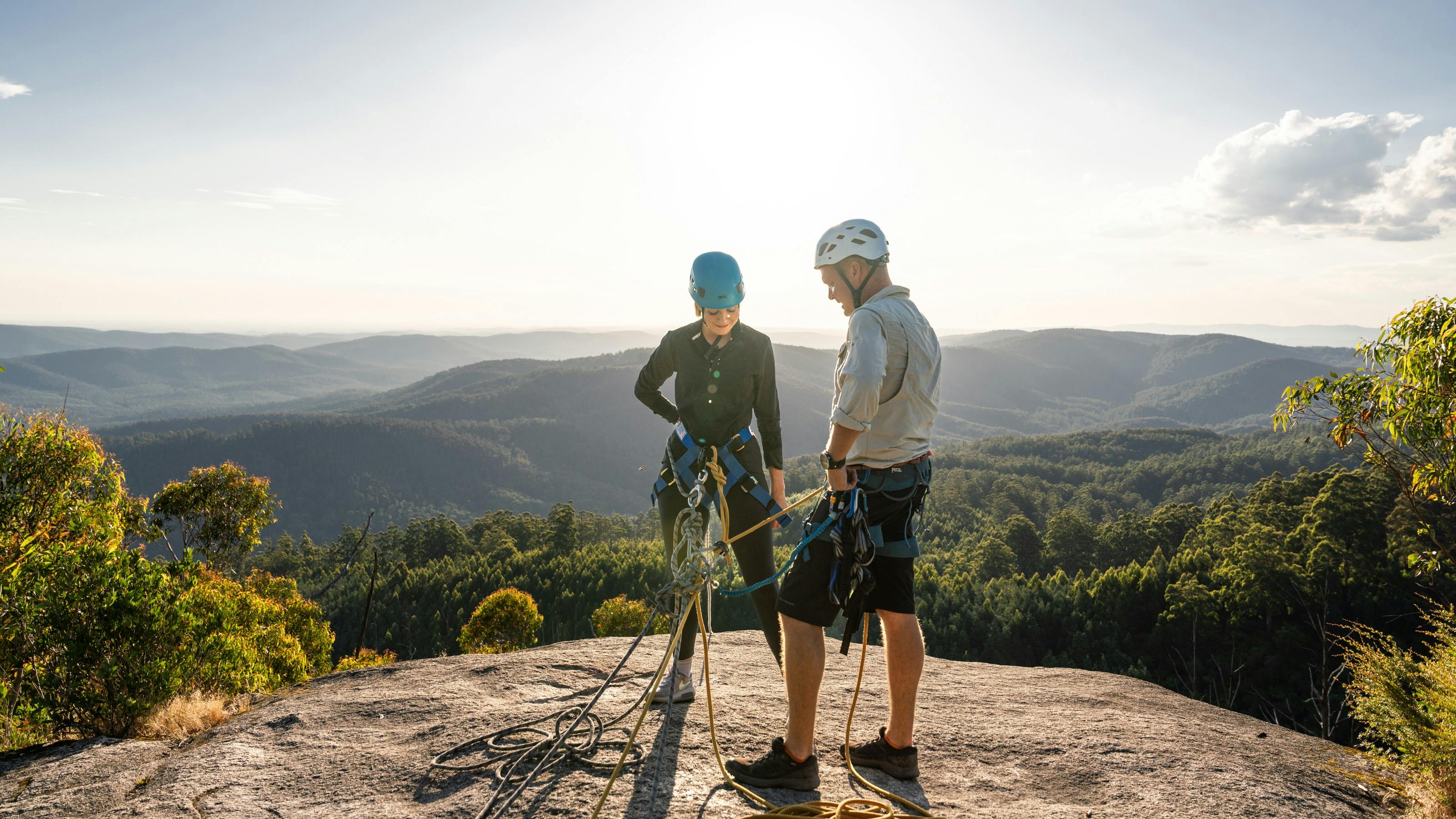 Abseiling at Seven Acre Rock