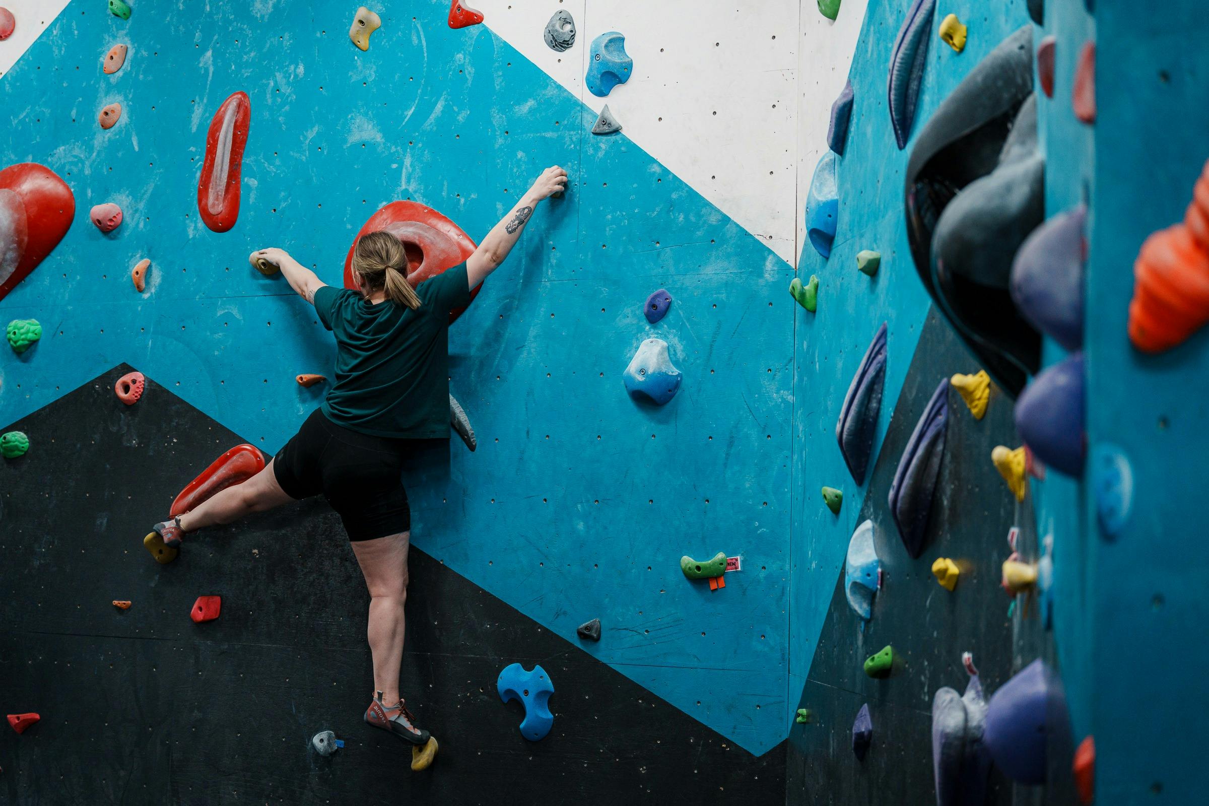 Climber in Climbing Gym