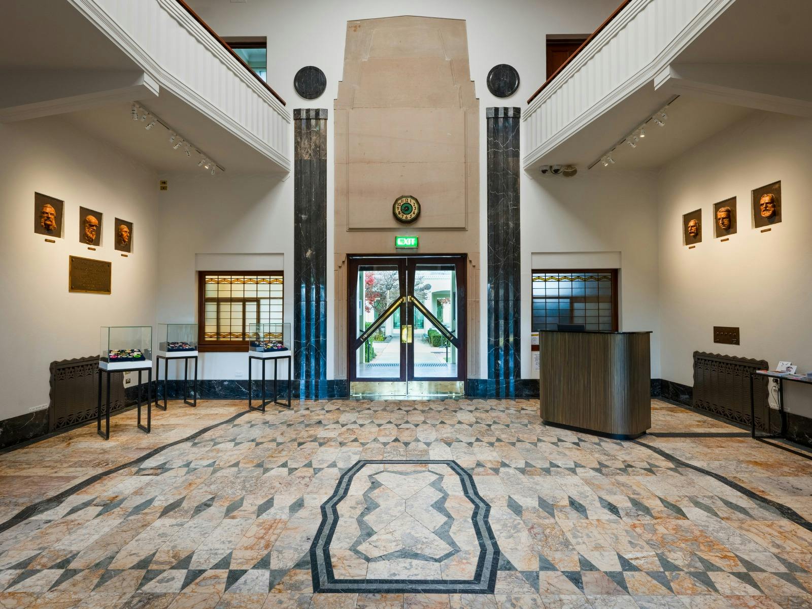Entrance of the NFSA showcasing its art deco details