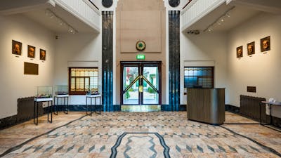 Entrance of the NFSA showcasing its art deco details