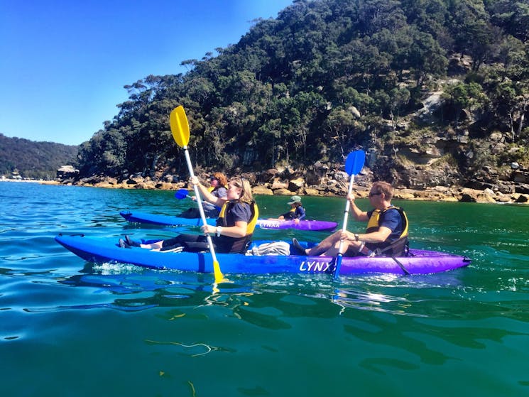 Kayaking on Pittwater with loved ones