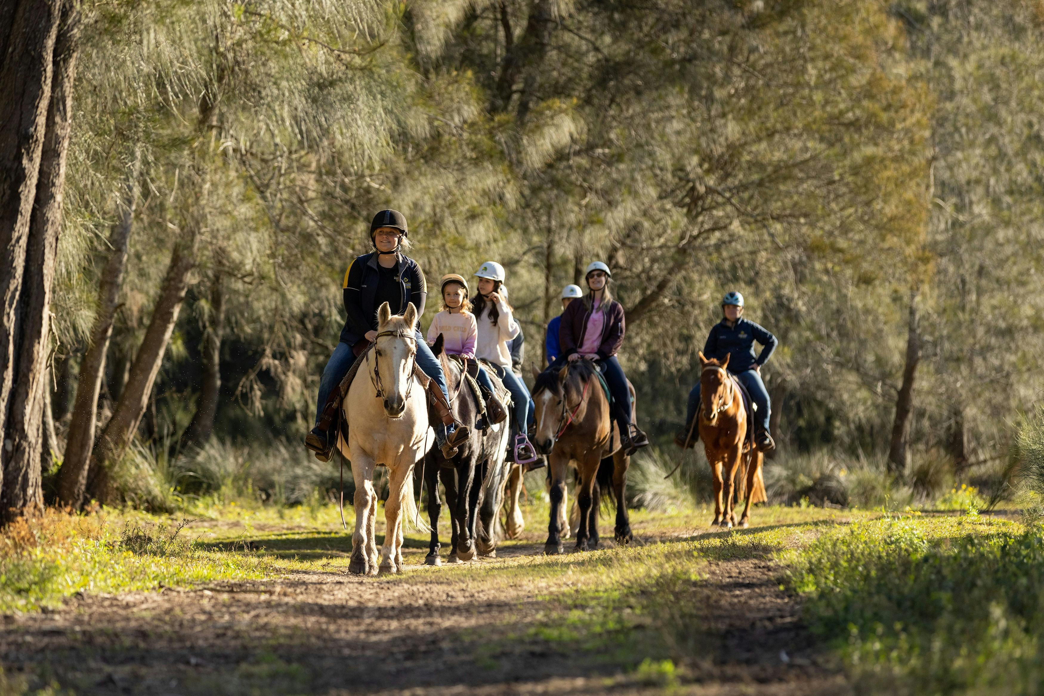 Group riding in nature