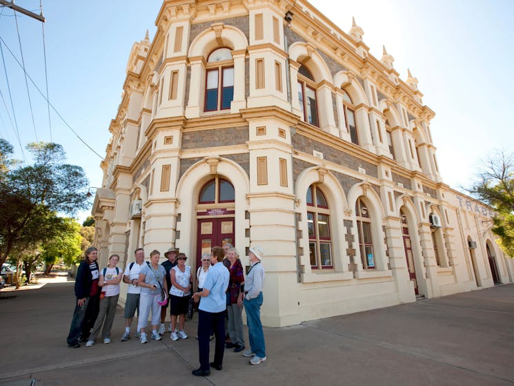 Heritage Walk Tour in front of the Trades Hall