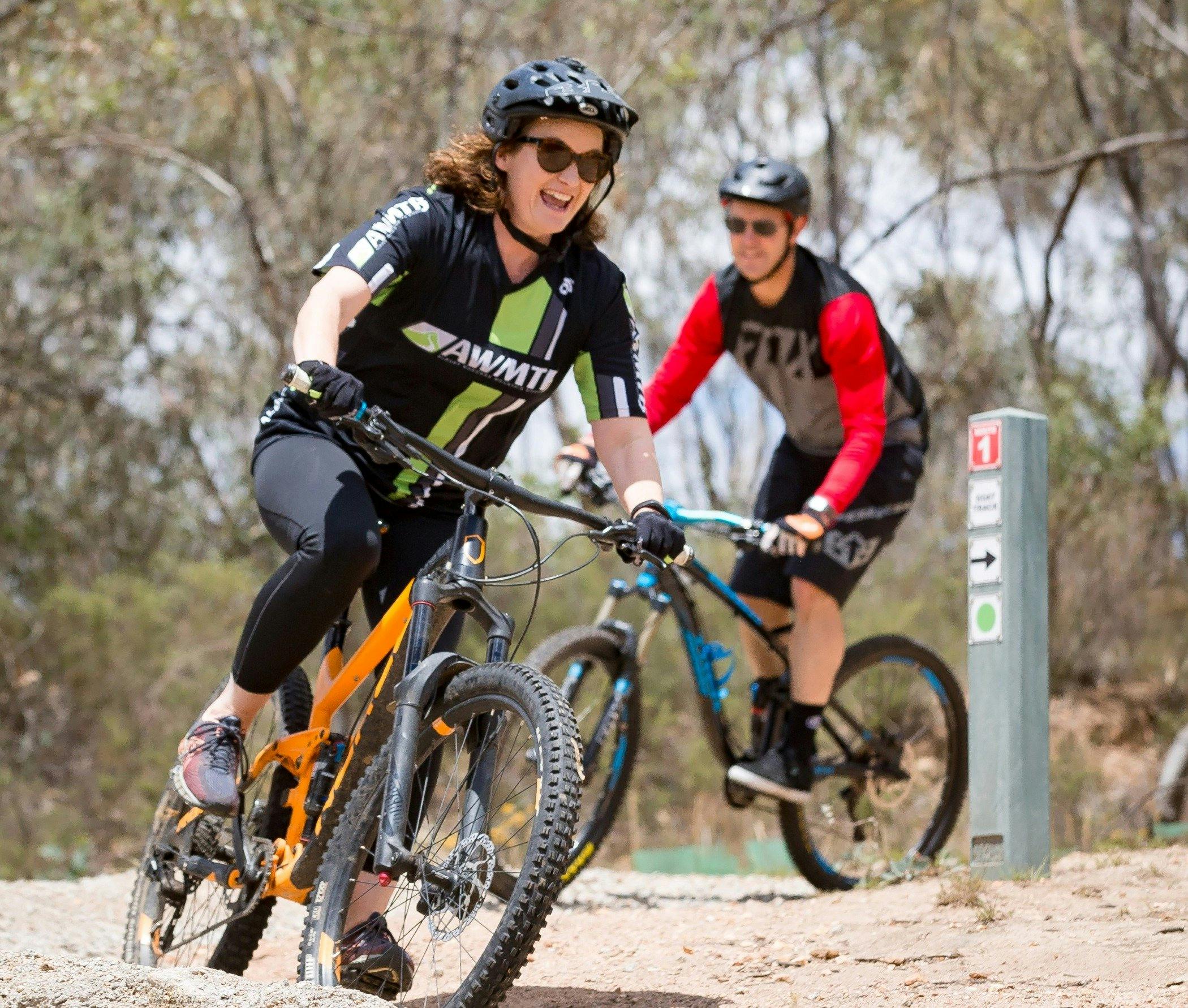 Mountain biking on Nail Can Hill
