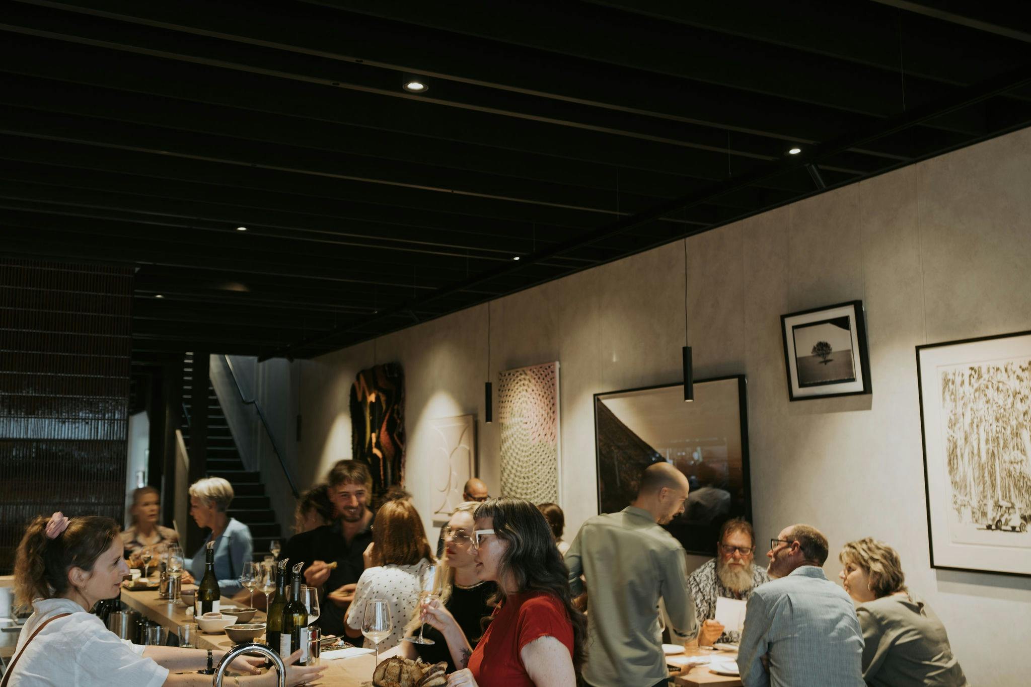 Sample wines and dine in the bar area