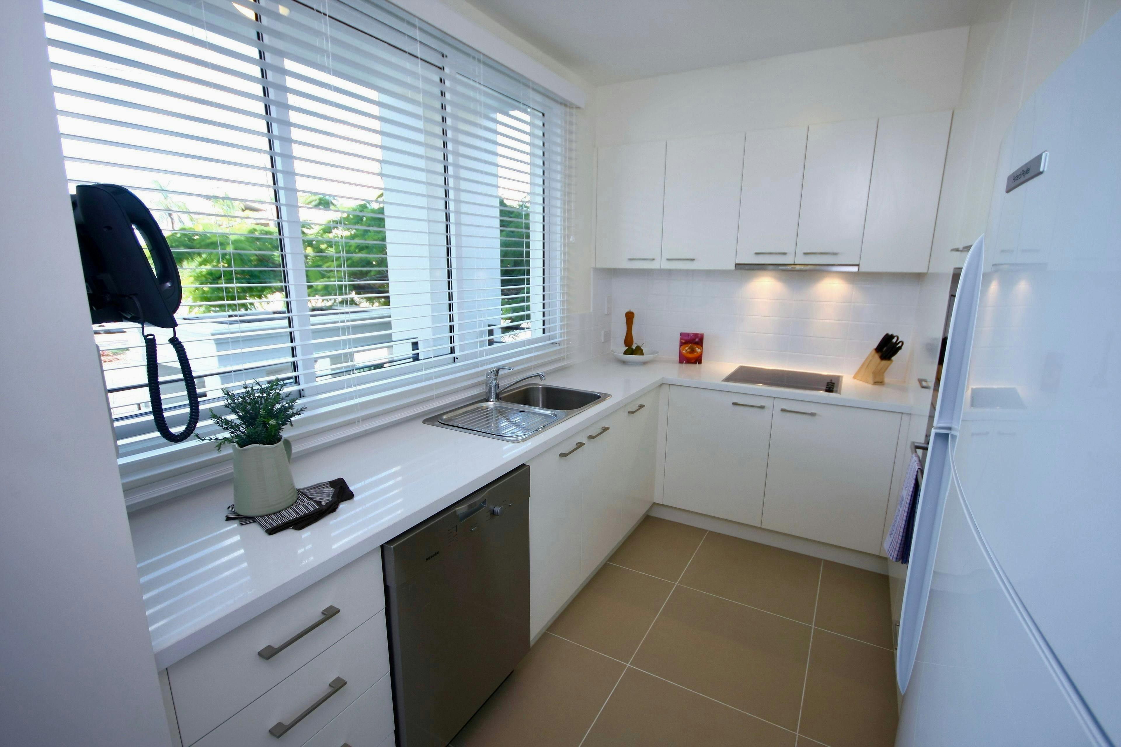 Fully equipped modern kitchen with dishwasher