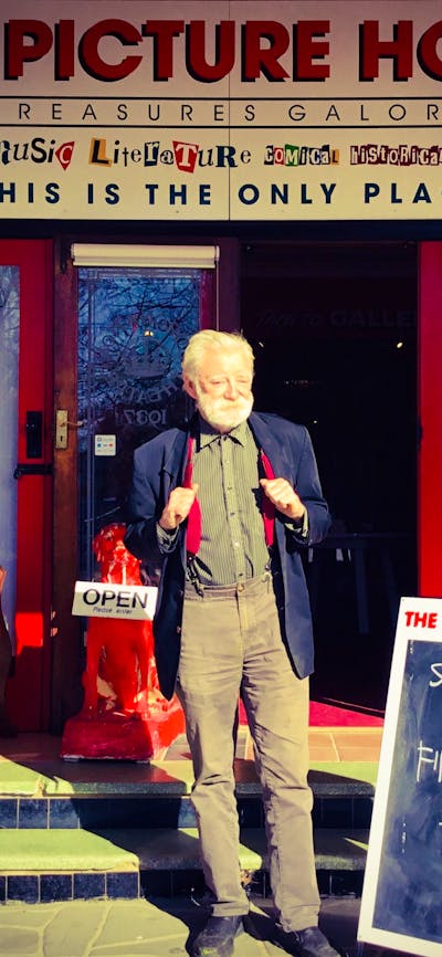 Max Cullen outside The Picture House Gallery & Bookshop