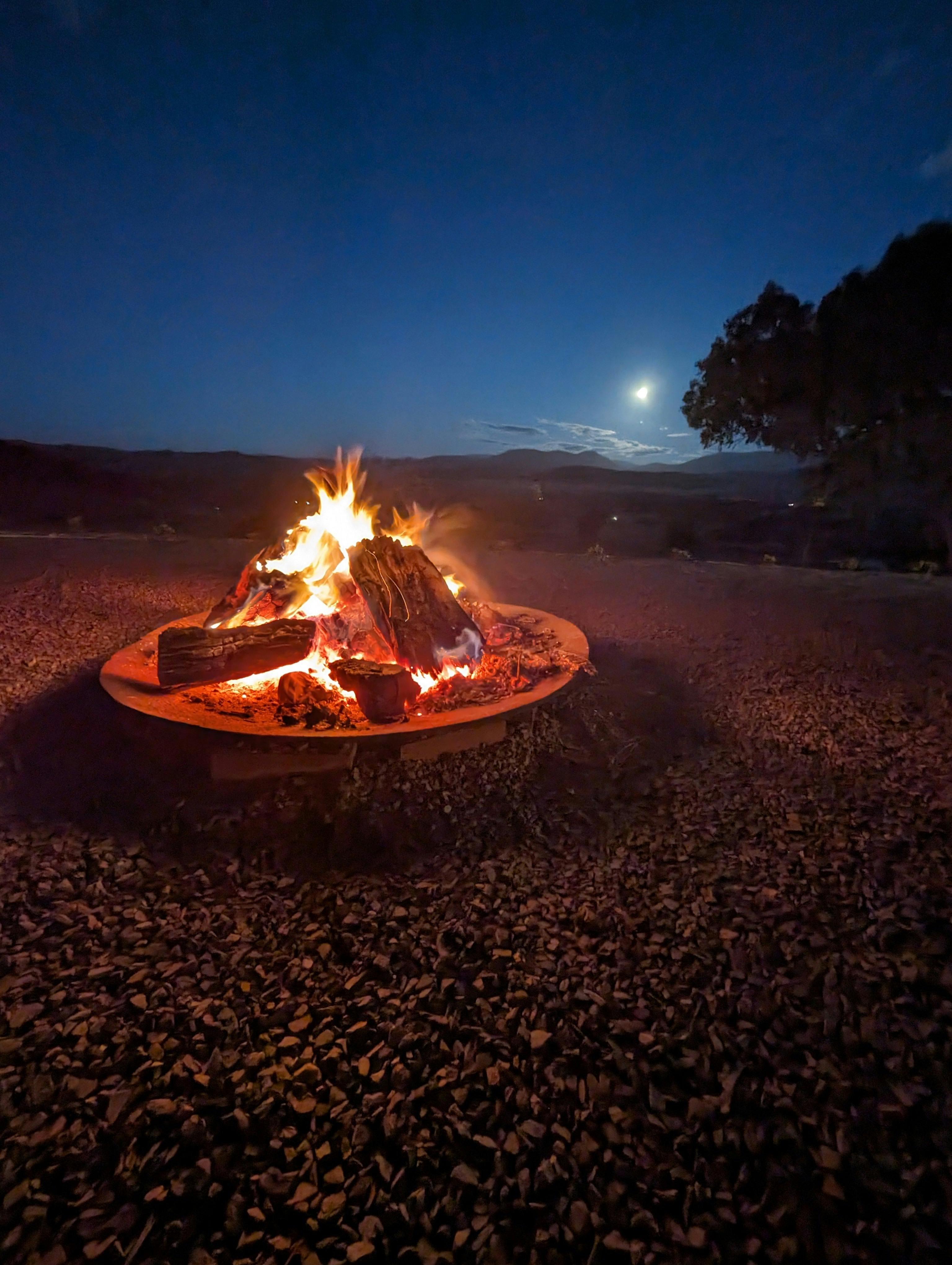 Communal outside fire