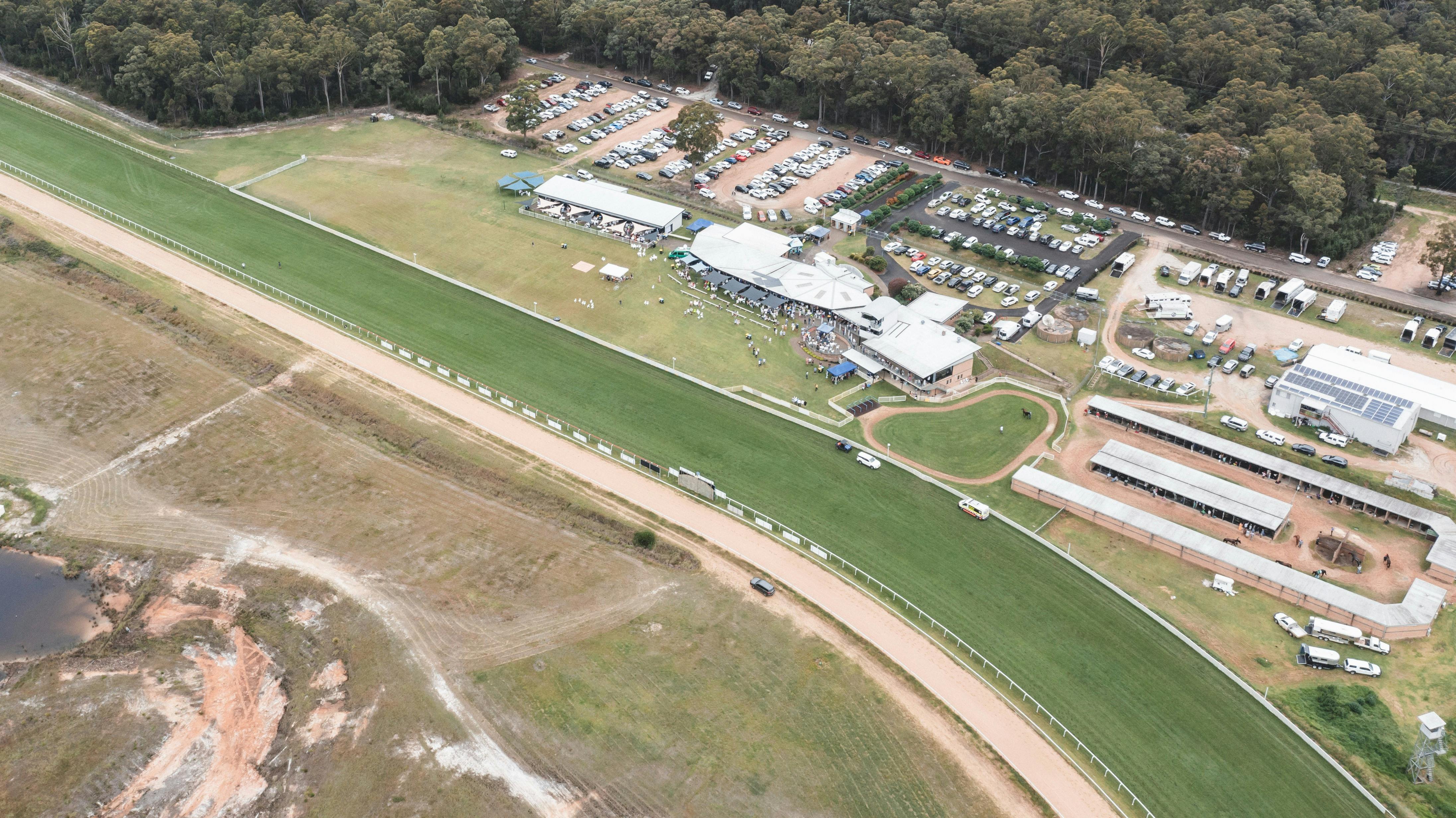 View from above at Sapphire Coast Turf Club