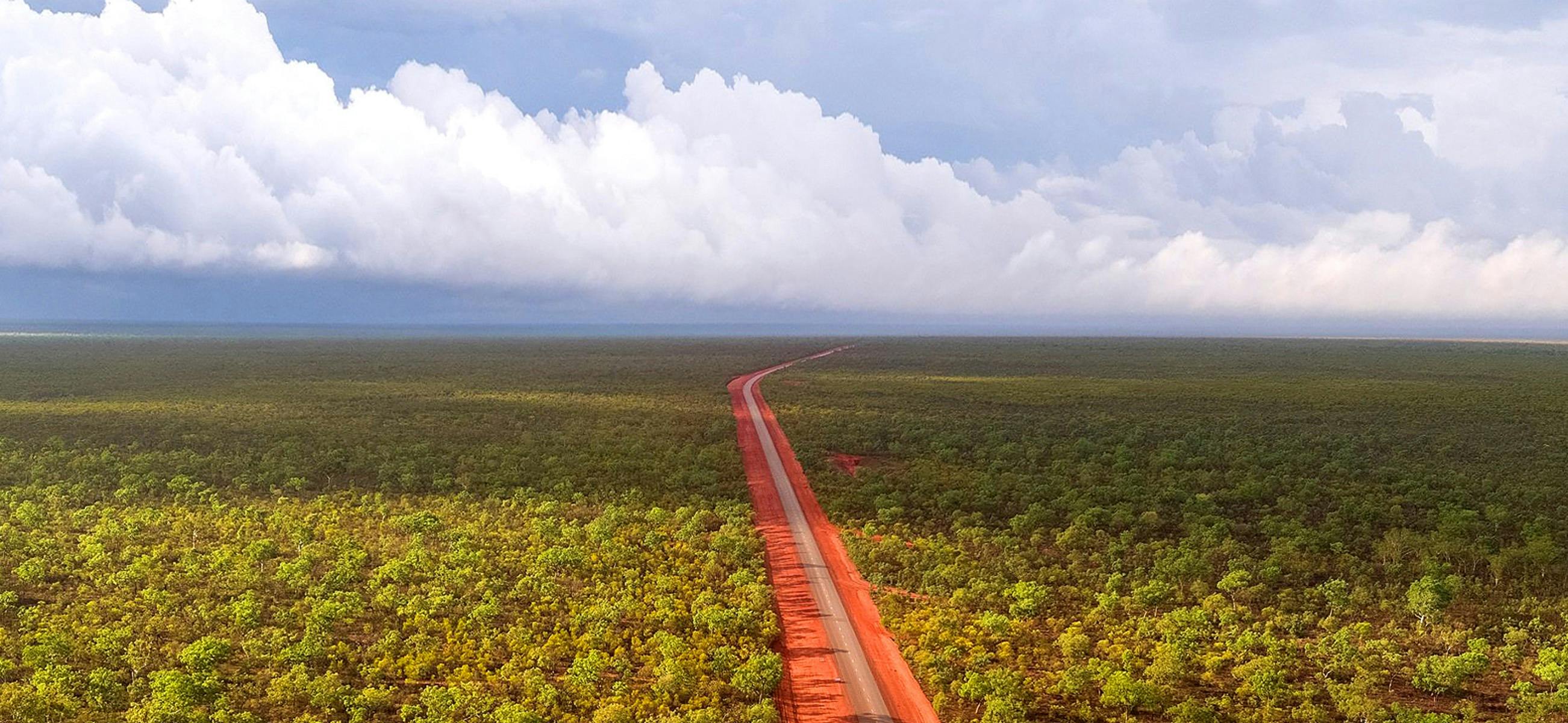 Aerial view of Cape Leveque Road, Dampier Peninsula