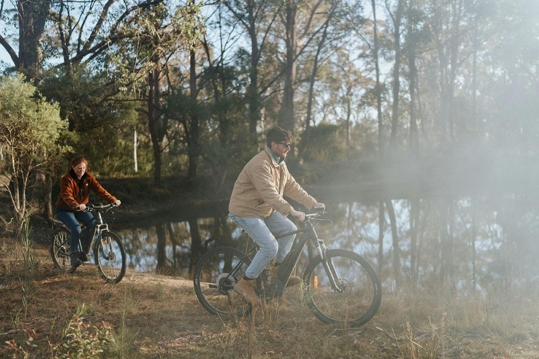 Early Morning Bike ride in our untouched paddock