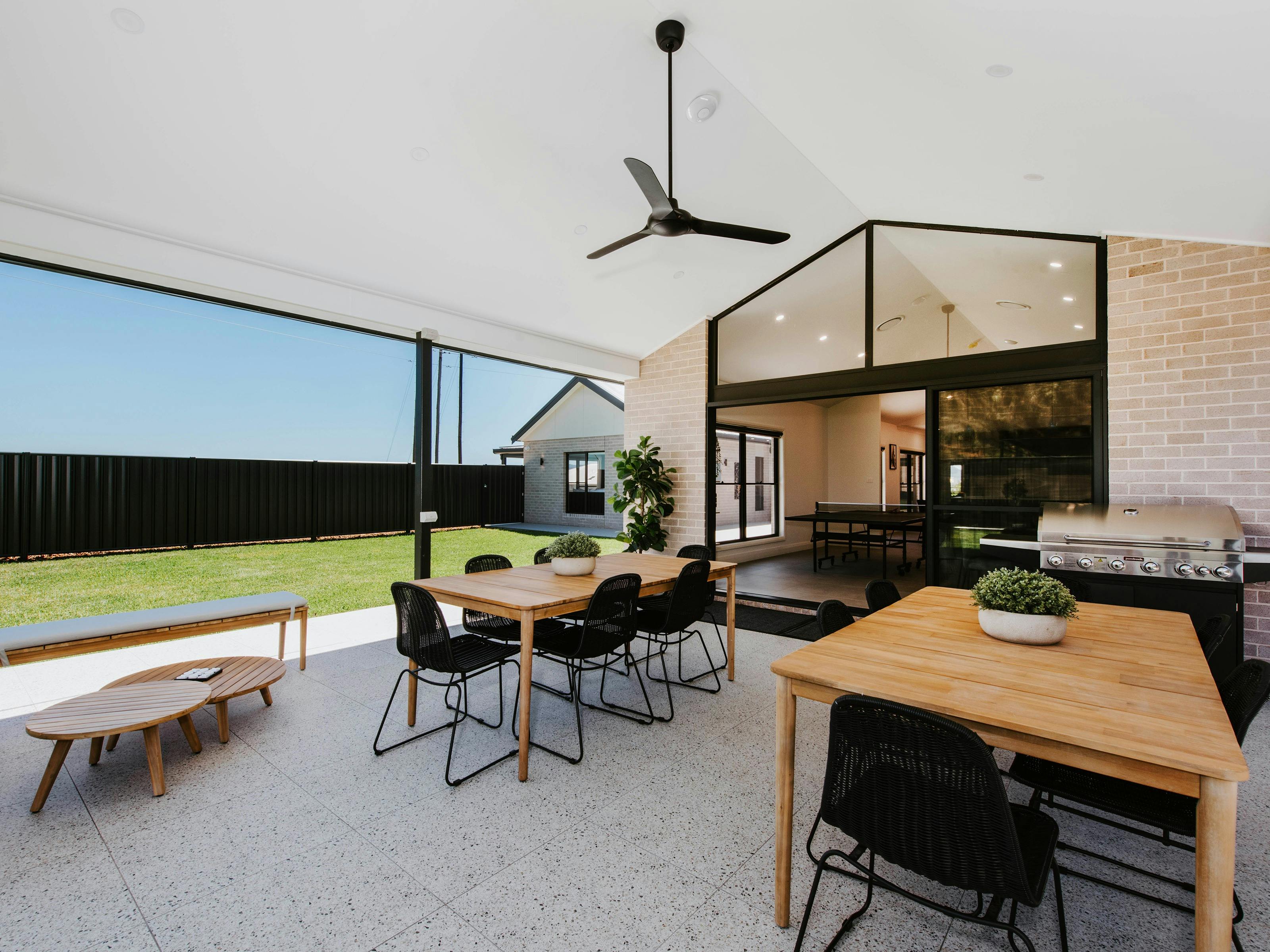 Outdoor BBQ area at Mudgee House