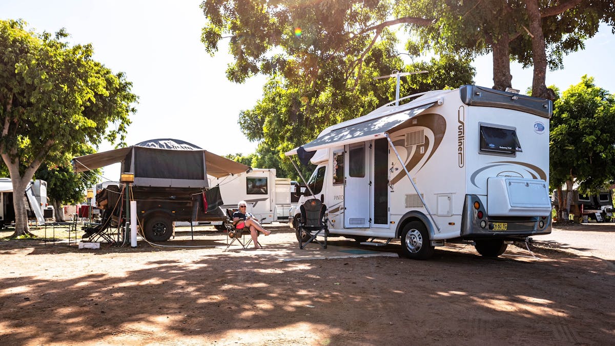 Shady powered sites, slabs, pet friendly