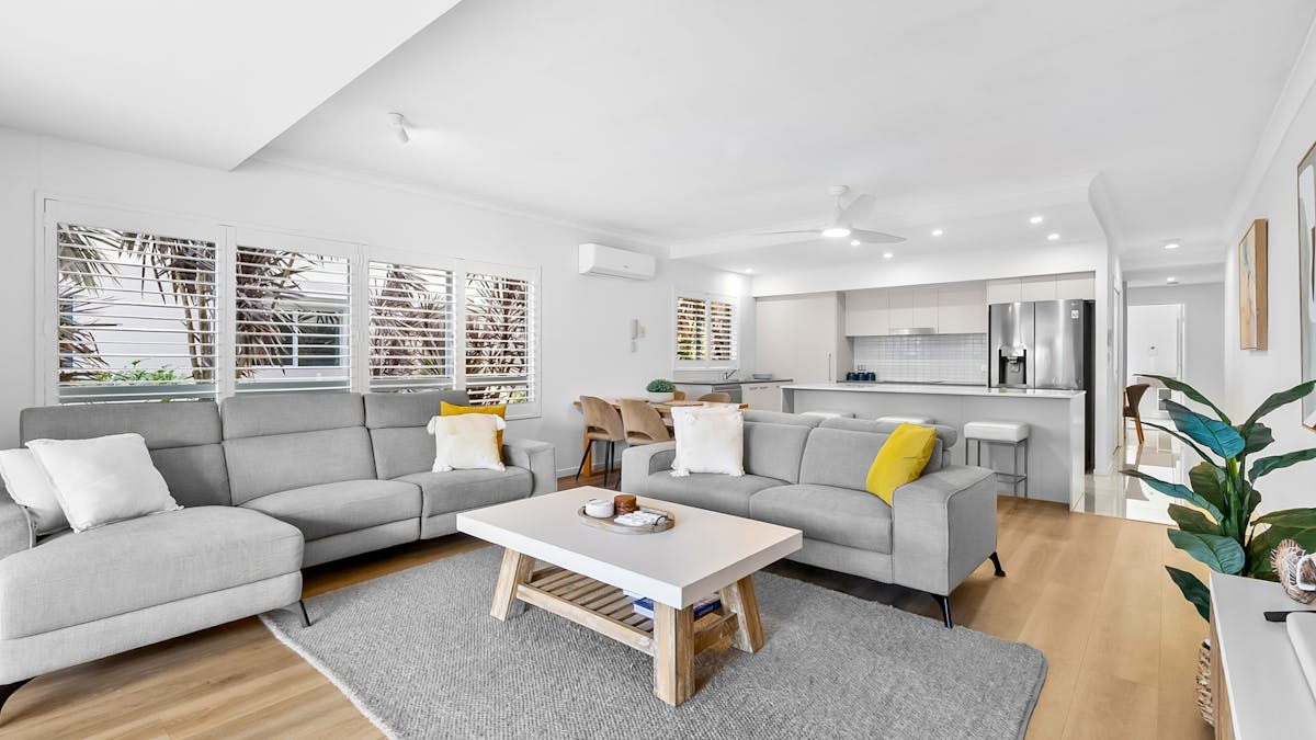 Spacious lounge room of apartment