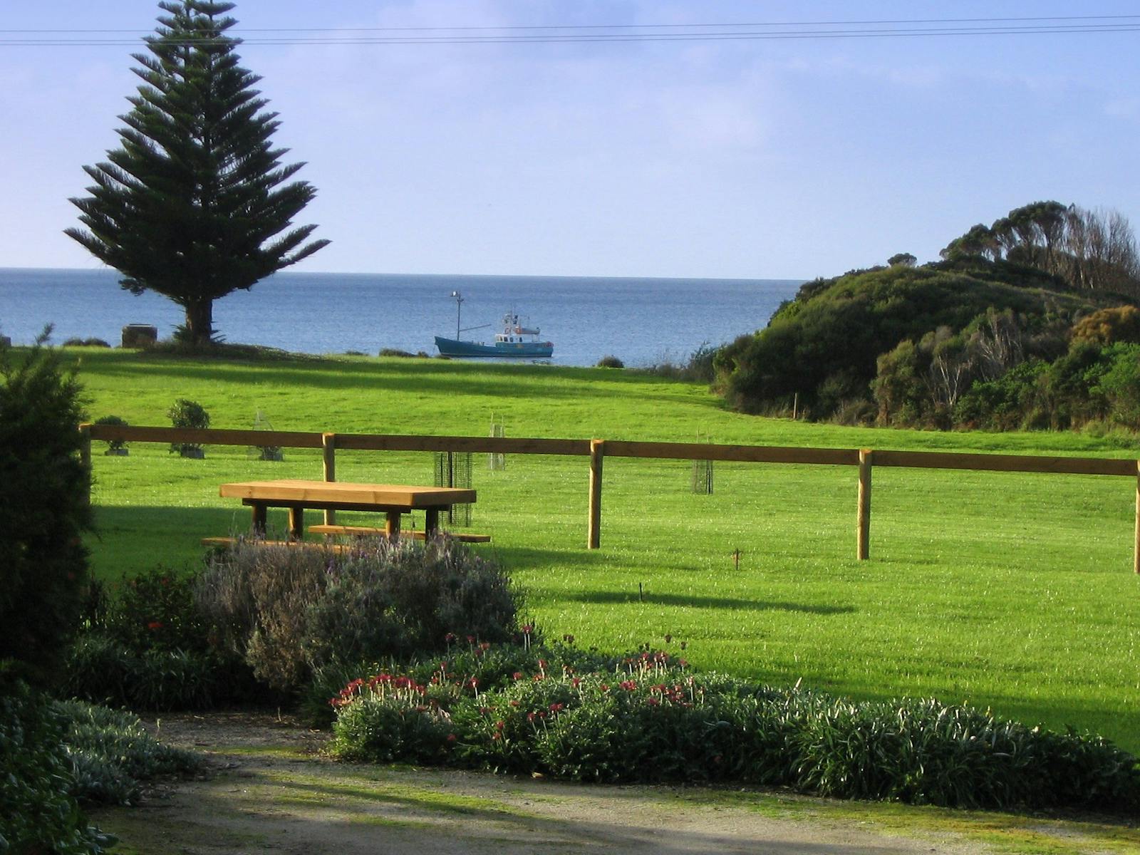 A Cray Boat viewed from the Cottages