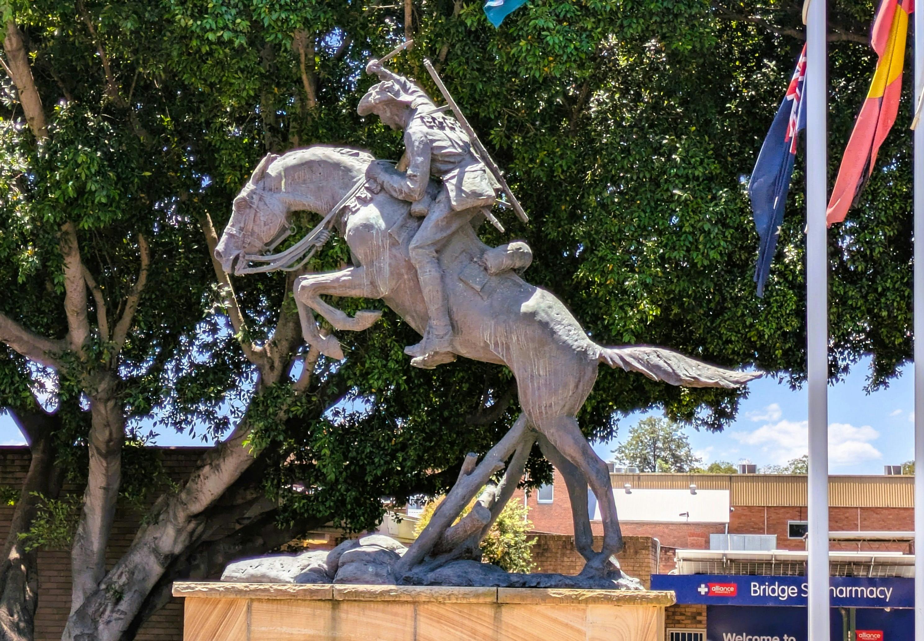 Charge of the Lighthorse bronze sculpture by Brett Garling