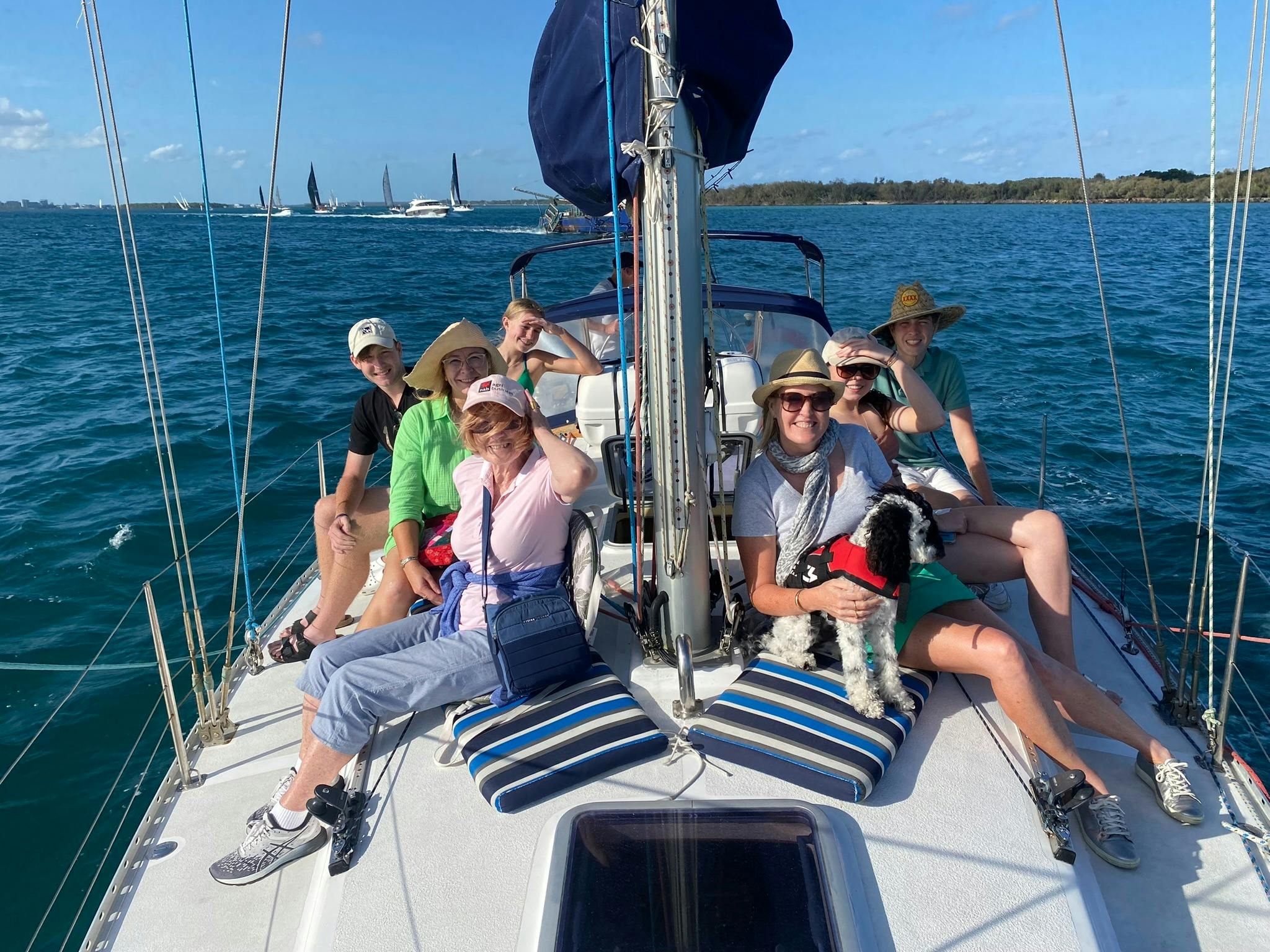 Multi Generational Family Group sailing with Sun Sailing on morning cruise Multi Generational Family Group sailing with Sun Sailing on morning cruise