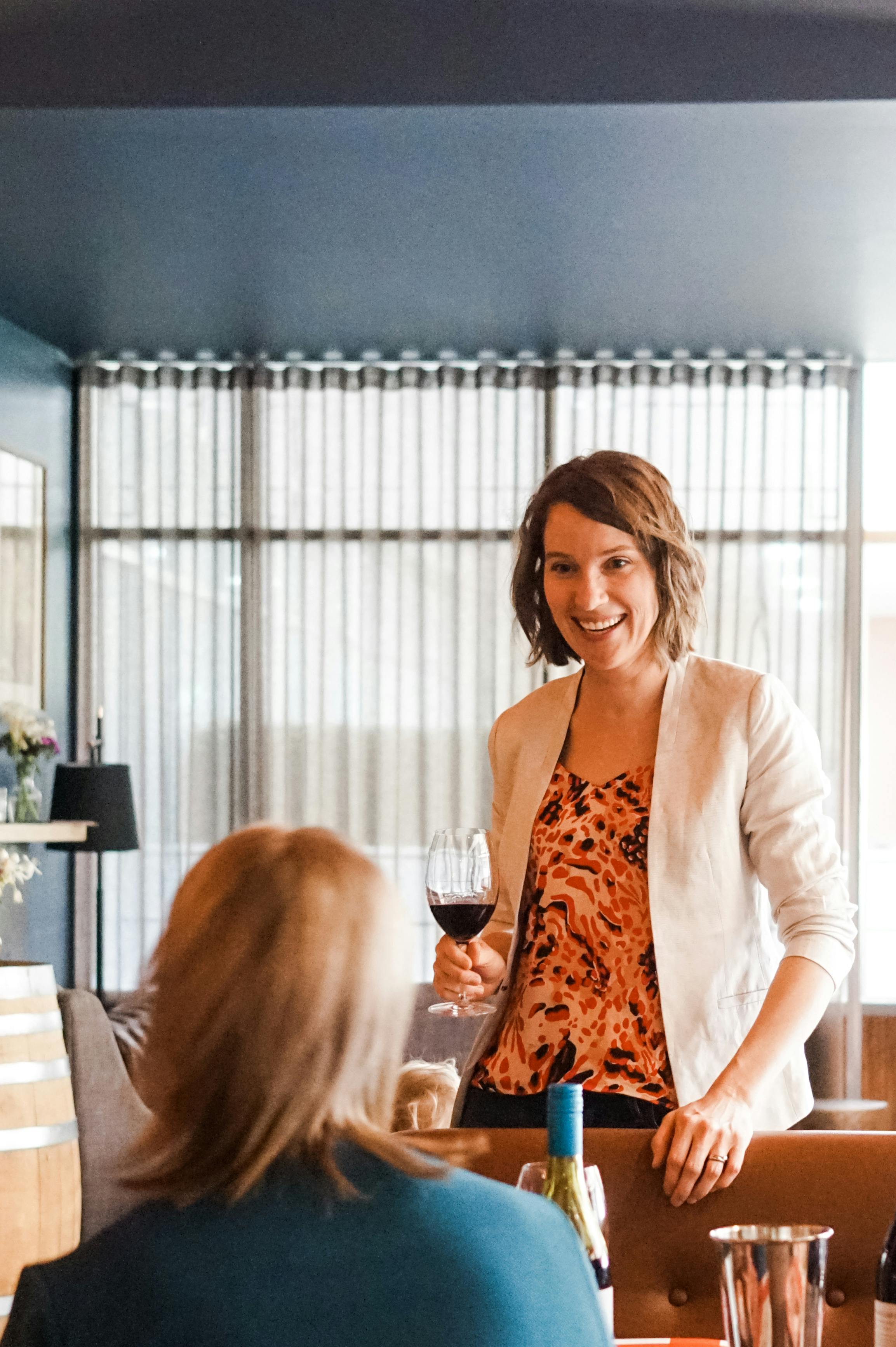 Emma Shaw of Pique Nique serves a local Canberra wine