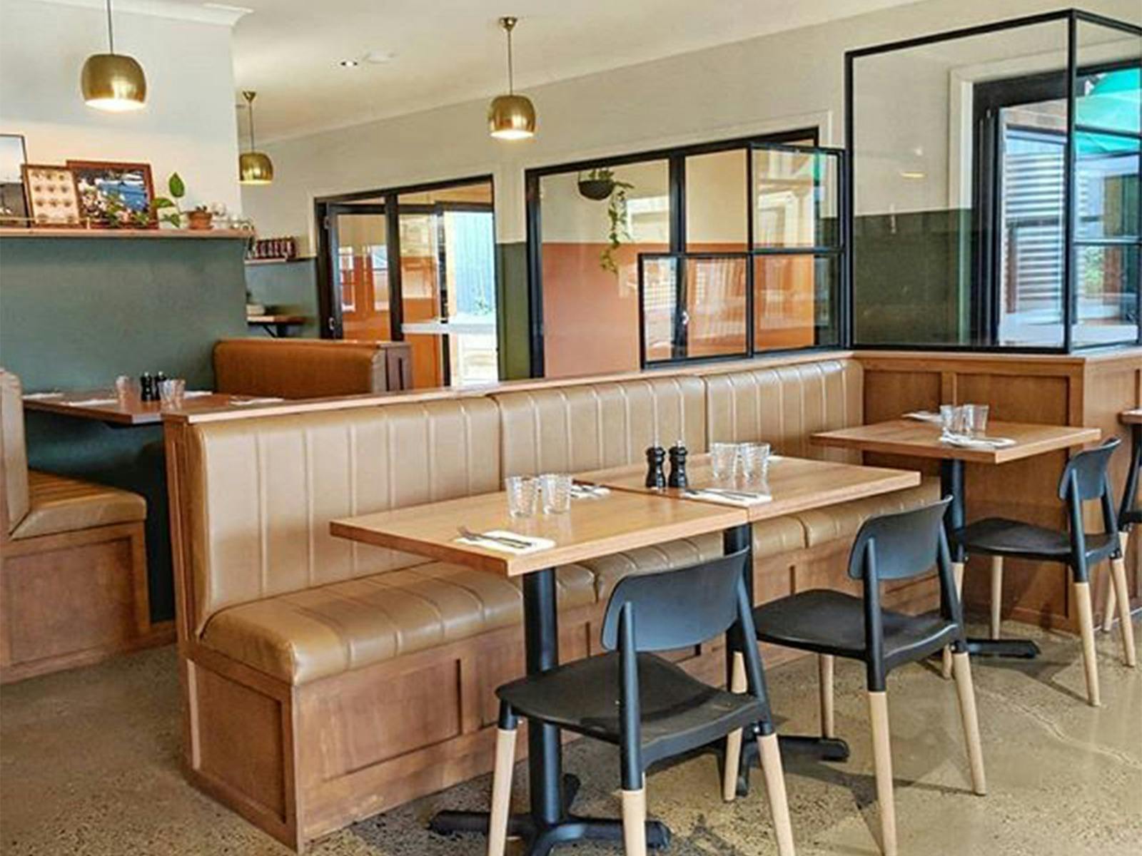 Modern Italian restaurant with newly renovated interior