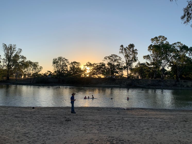 Late night swim Hay NSW