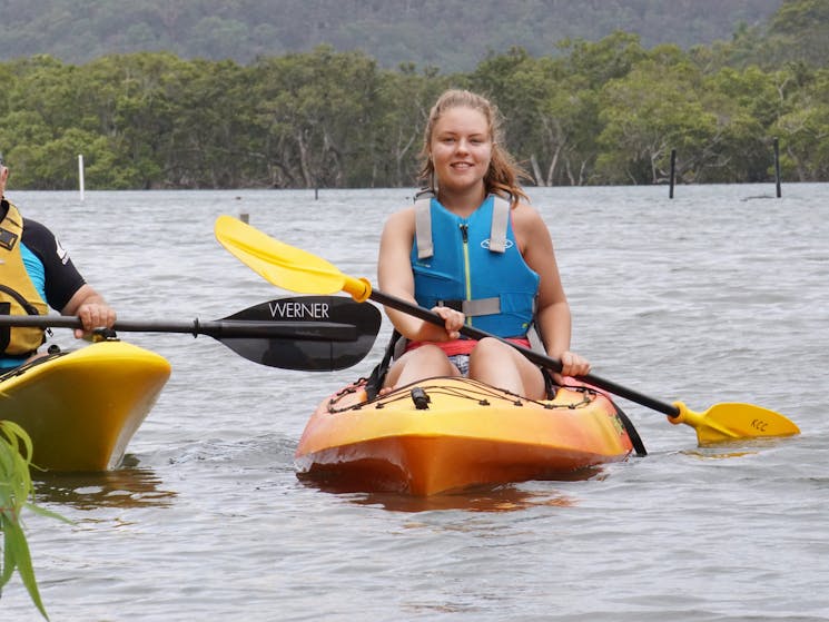 Girl on kayak