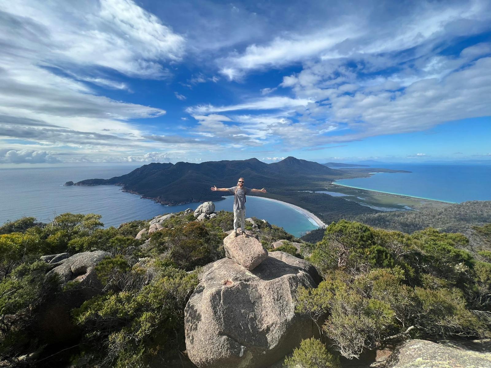 view from summit of Mt Amos, Freycinet National Park