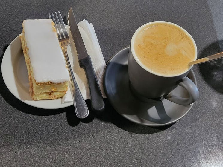 Coffee and Vanilla Slice