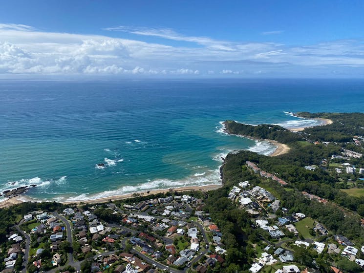 Coastline of Coffs Harbour by Helicopter
