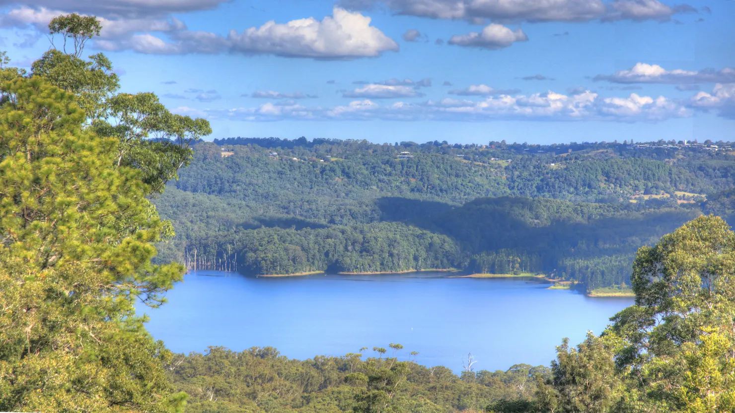 Lake Baroon - view from the cottages