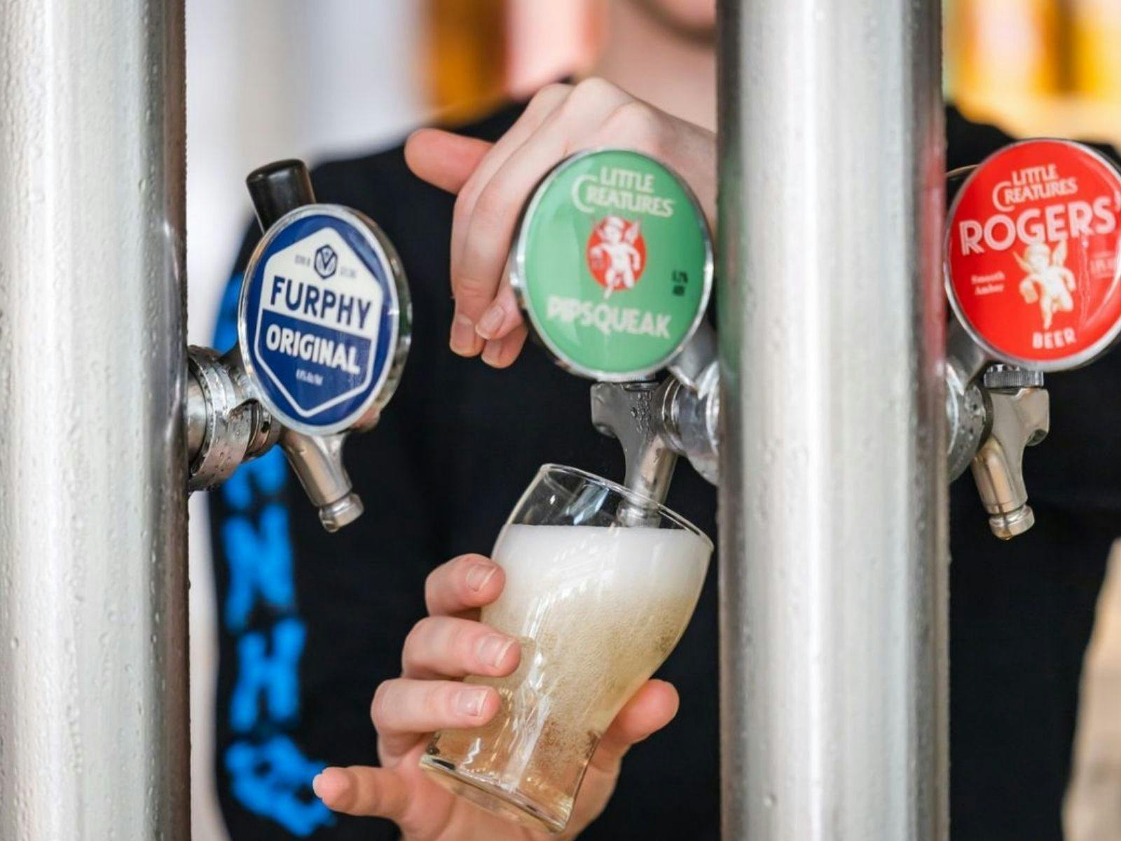 Beer being poured