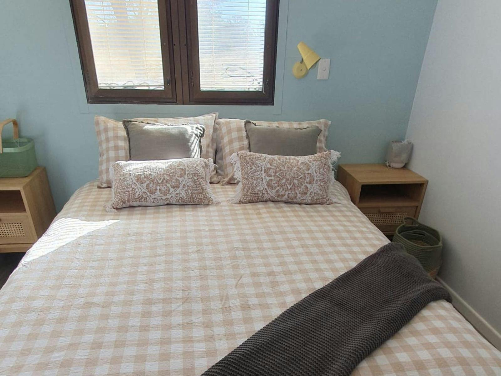 Inside the Merino Cabin main bedroom, Charlotte Plains, Outback Queensland