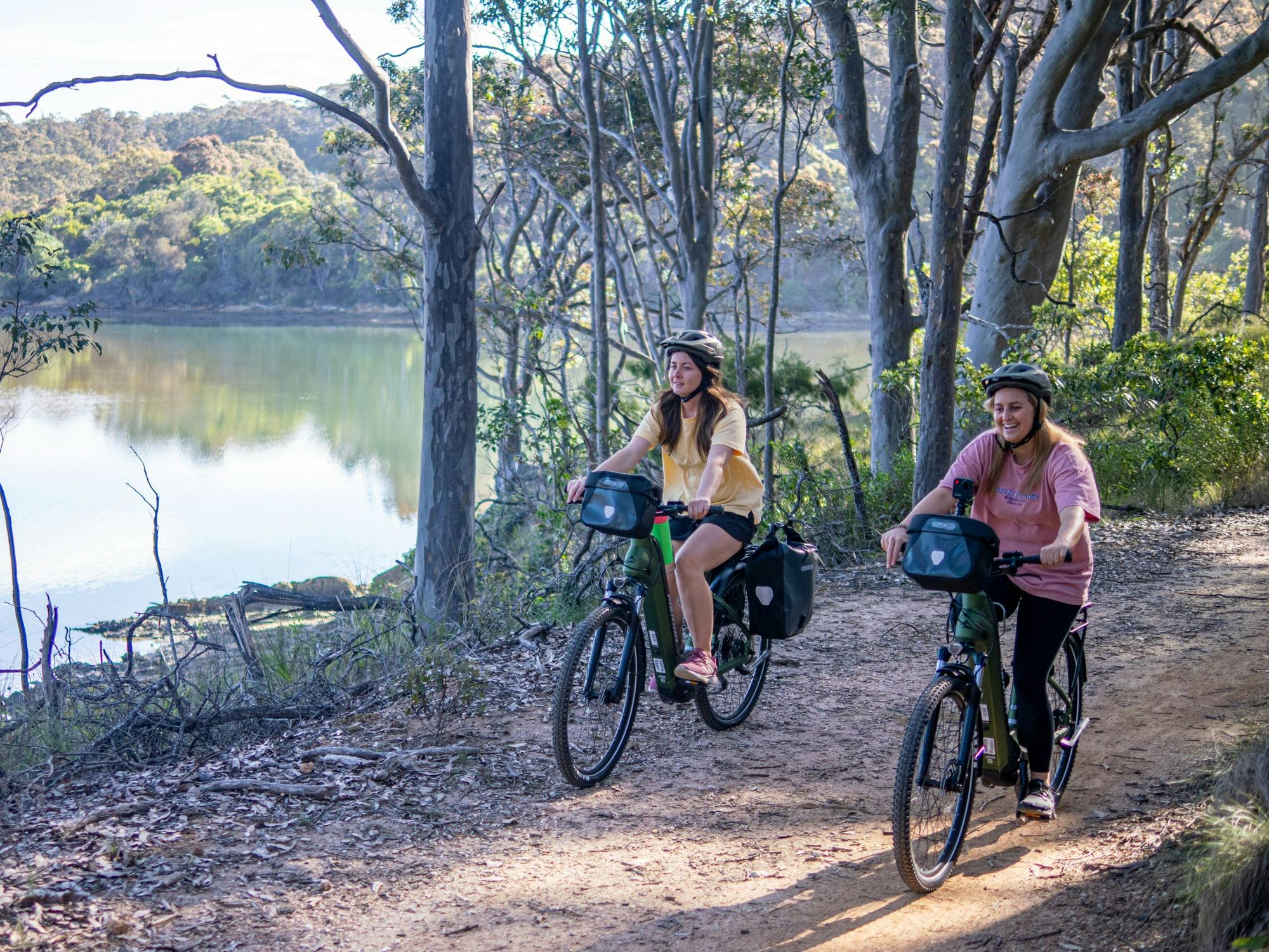 Two guests cycling in Mimosa Rocks National Park