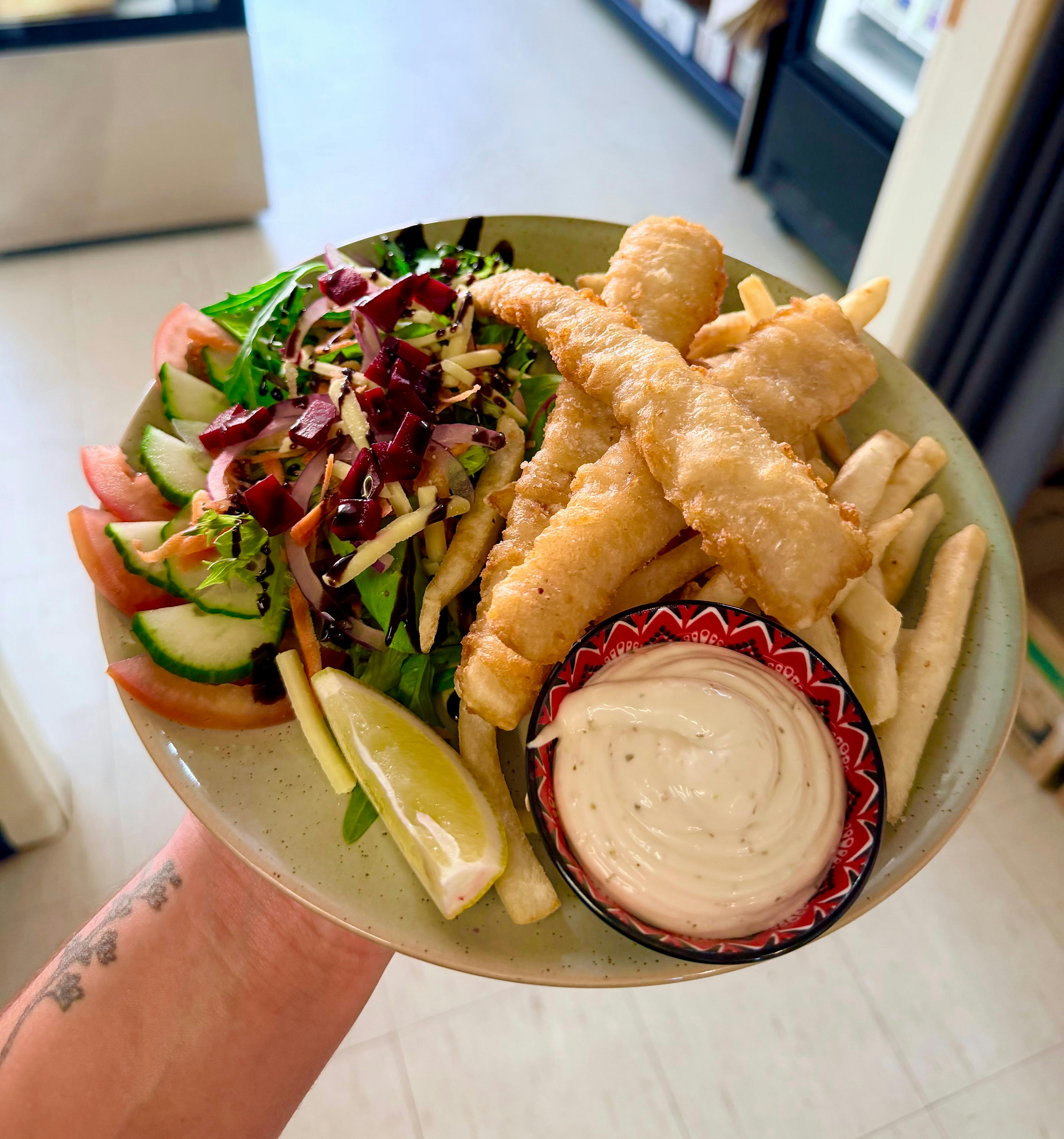 Fish, Chips & Salad