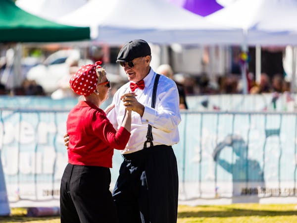 two people dancing to jazz music
