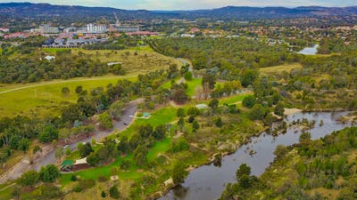 aerial view of Pine Island Reserve