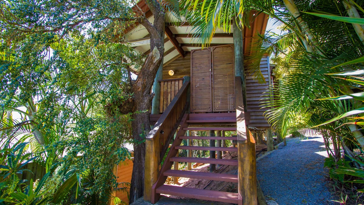 Entrance to our "Tree House"studio bungalow