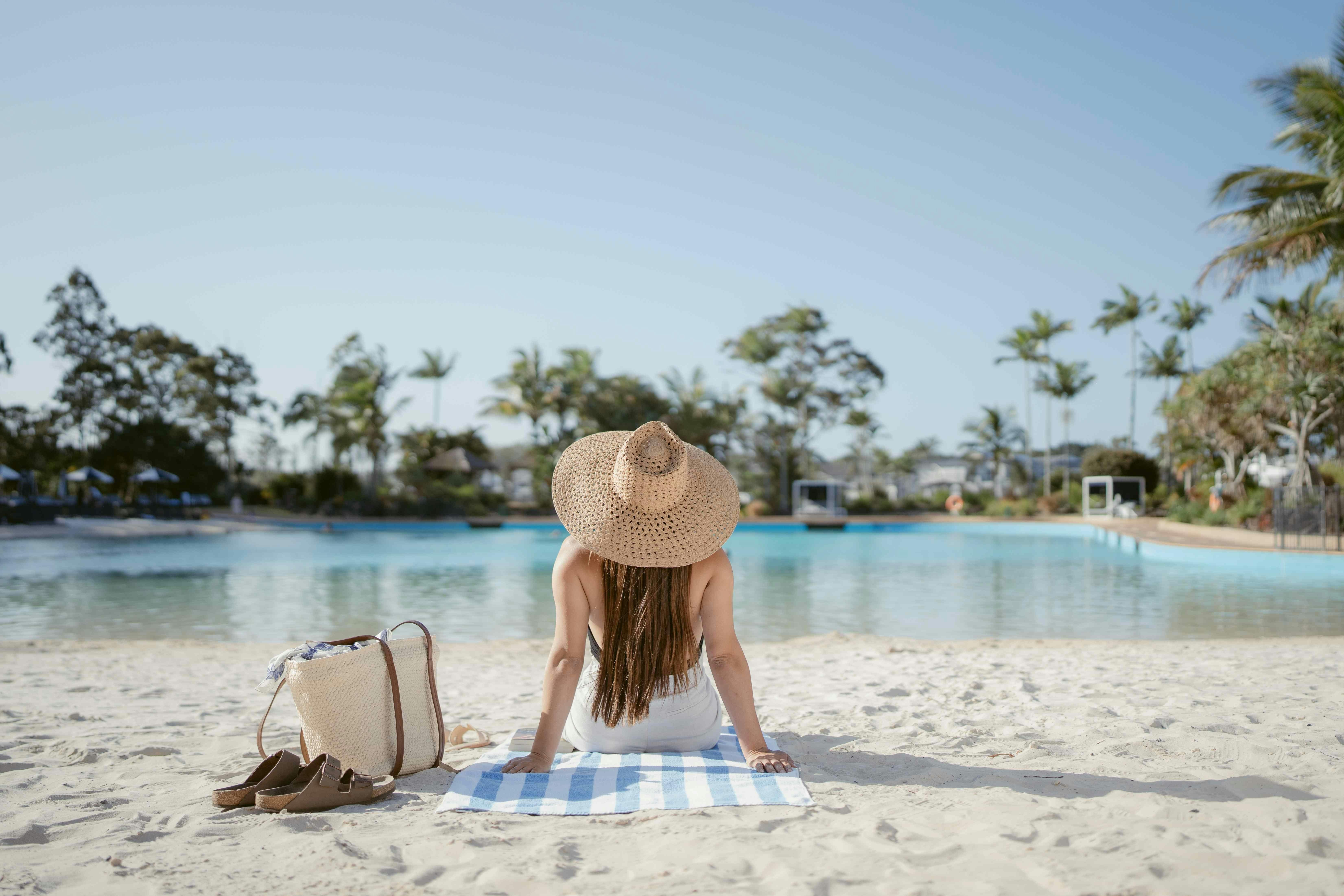 One acre lagoon beach