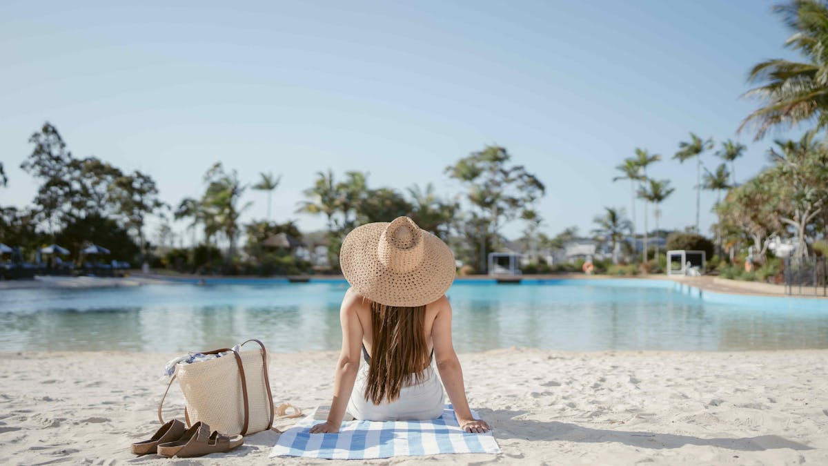 One acre lagoon beach