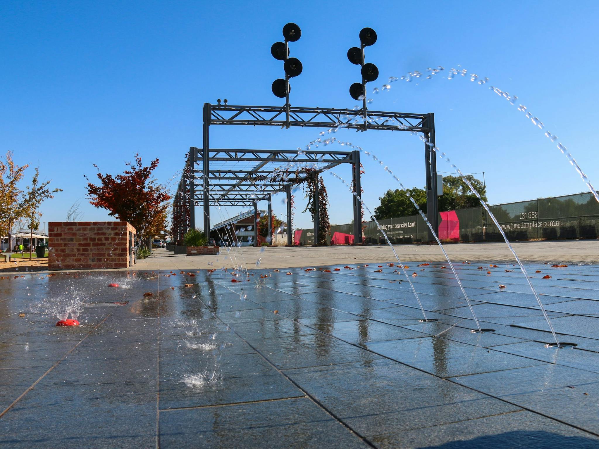 Junsction Sqaure Water Fountain looking towards the Pods