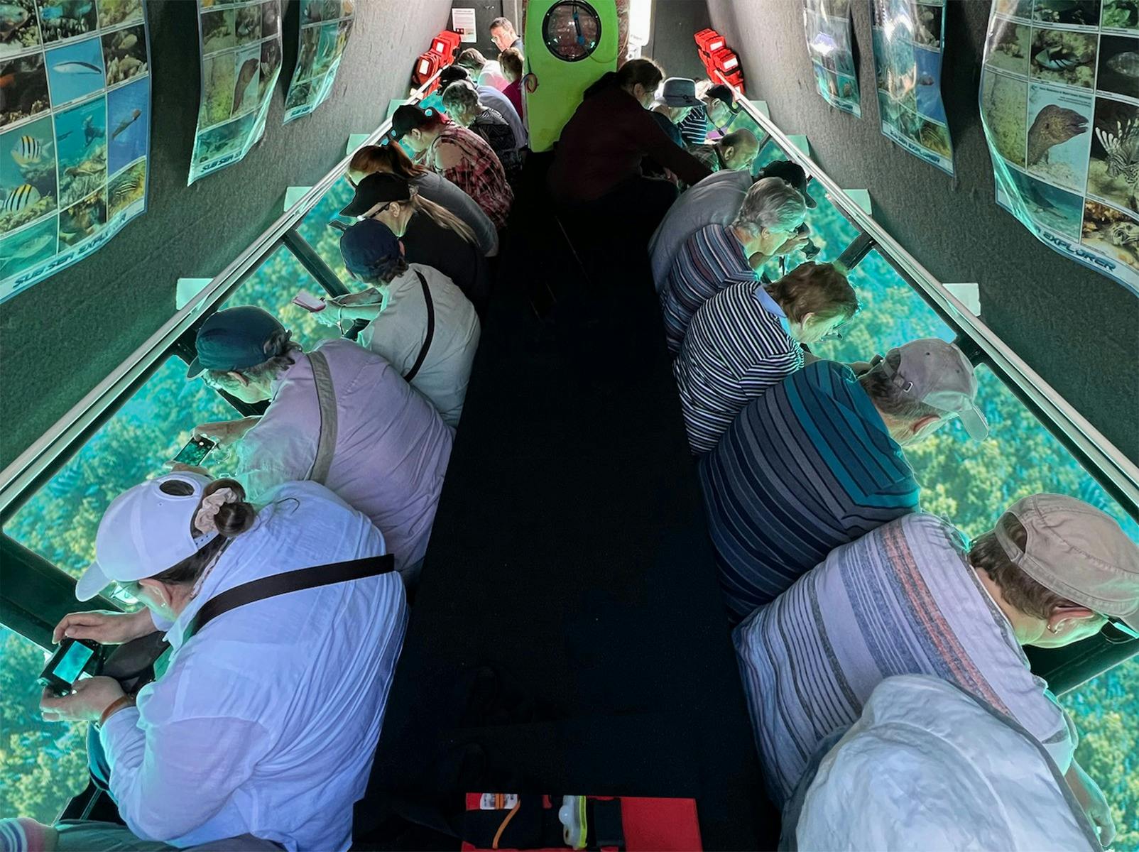 Guests seated on the lower deck