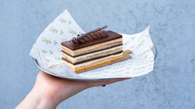 cake on a plate at L'épi Artisan Bakery Canberra