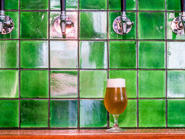 A freshly poured beer straight from the taps at Common People Brewing Co
